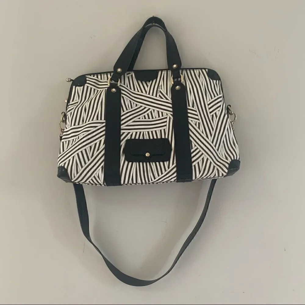 Henri Bendel Disturbed Stripe Laptop Bag/ Briefcase